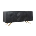 Black 4-Door Wood Sideboard Buffet Y793570