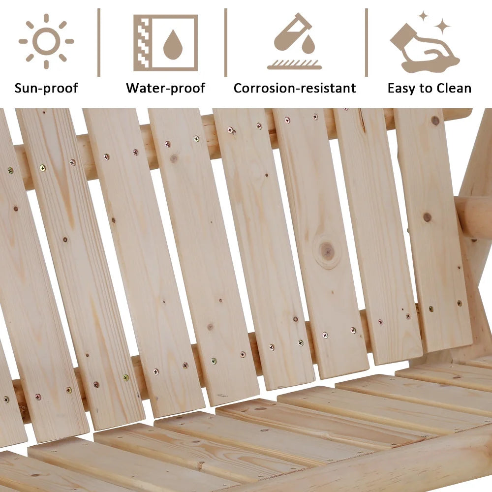 Wooden Swing Chair with A-Frame Stand I894