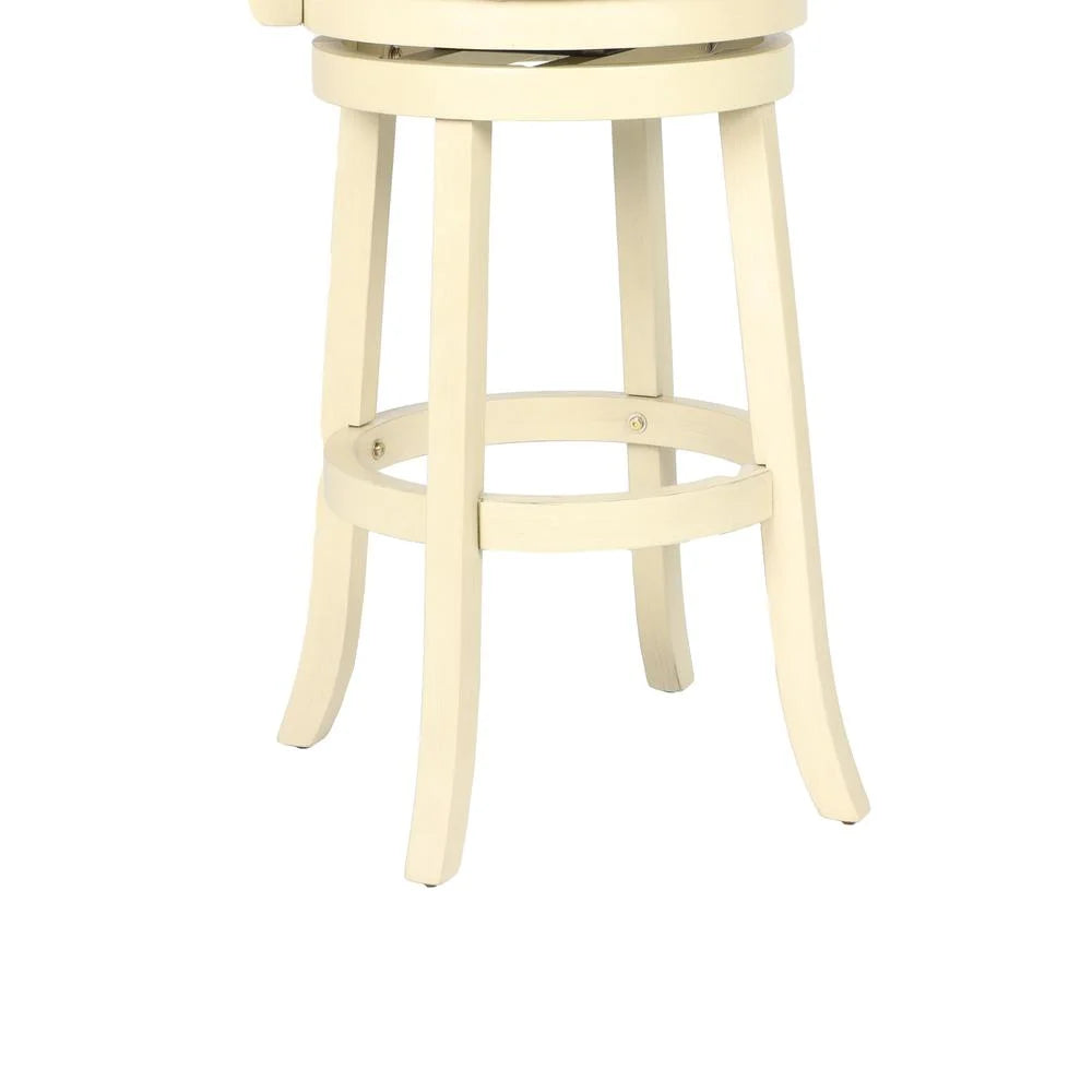 29" Wood Bar Stool with Fabric Seat O5829