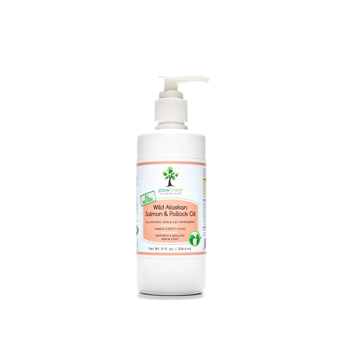 Salmon Oil Dog and Cat Fish Oil Supplement with Omega-3 & Omega-6 Fatty Acids F206