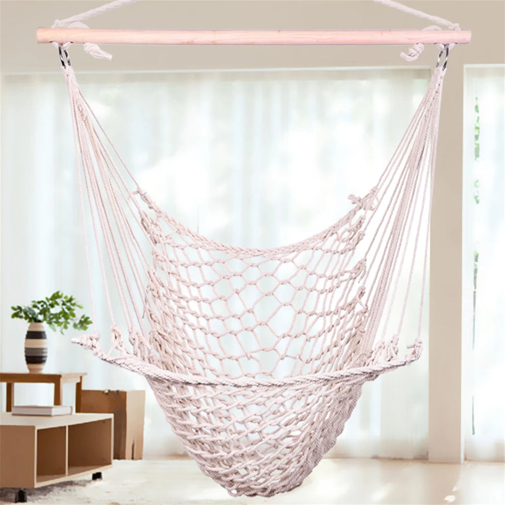 Beige Hanging Rope Air/Sky Chair Swing N115
