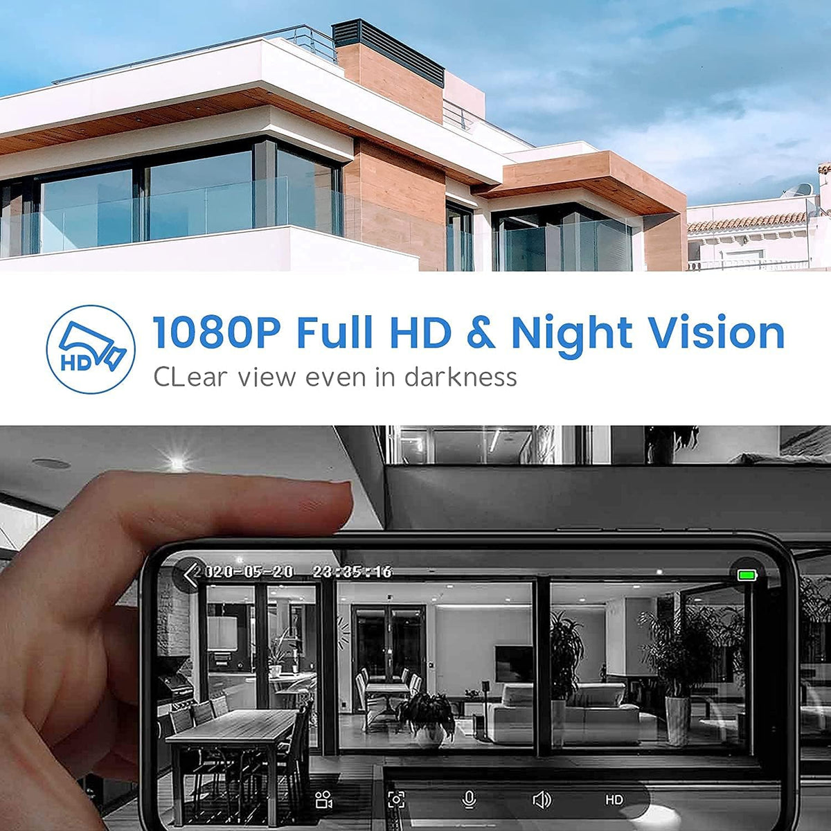 Wireless Video Doorbell Camera with Chime J323