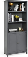 3 Tier Wooden Bookcase with Double Doors N57937