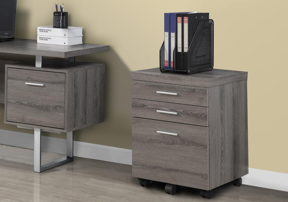 Dark Taupe 3 Drawer File Cabinet G72855