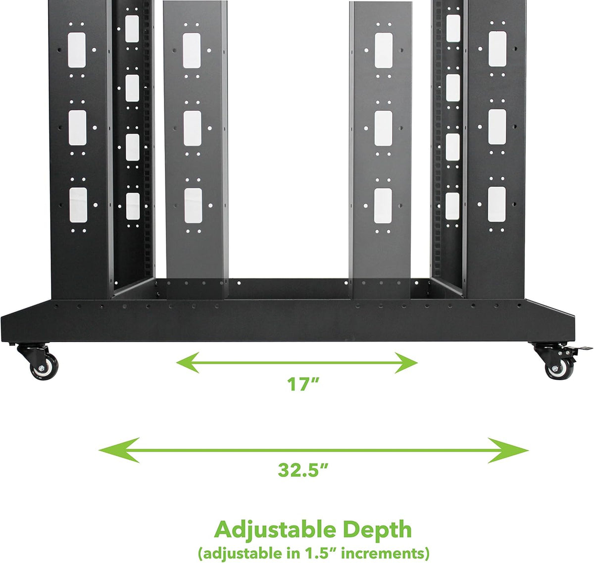 22U 4-Post Open Frame Server Rack Black F10108