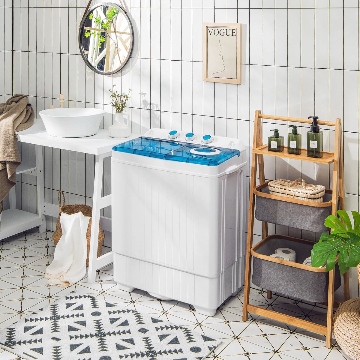 26lbs Portable Semi-automatic Twin Tub Washing Machine G915