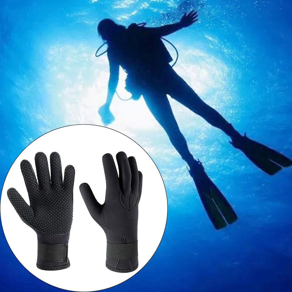 3mm Neoprene Five Finger Wetsuit Gloves A355897