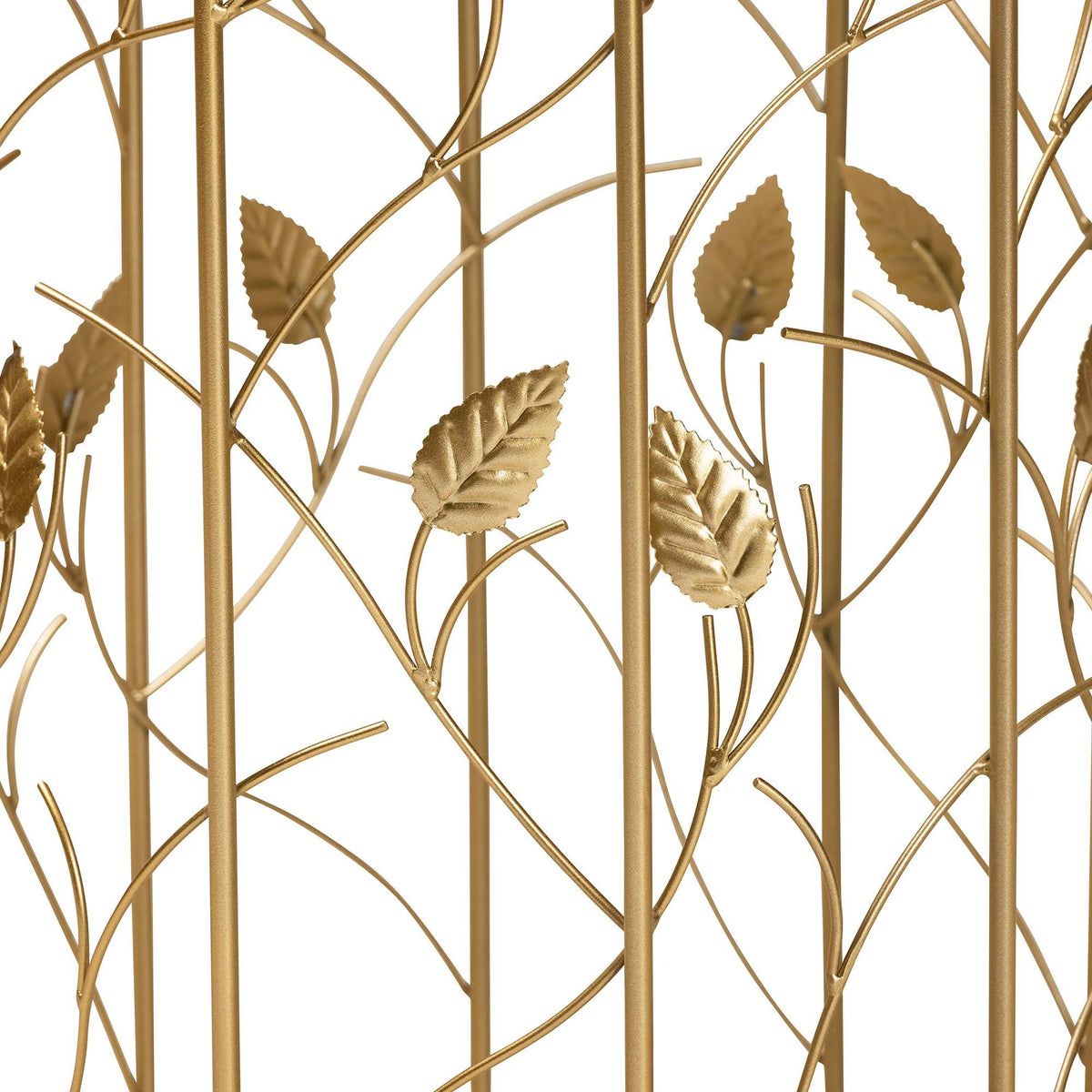 Gold Metal and Glass Leaf Accent End Table O47268