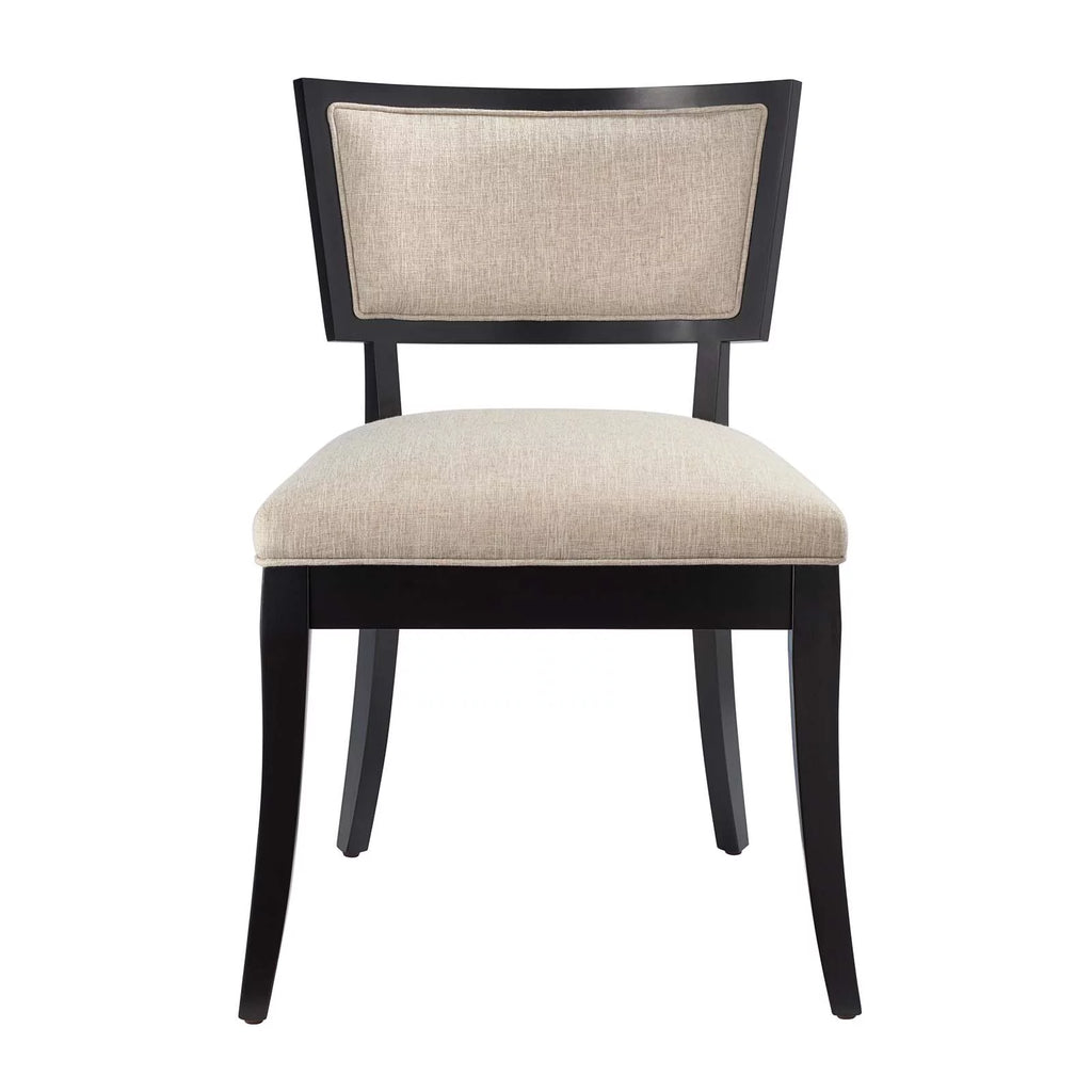 Beige Upholstered Fabric Dining Chairs Set of 2 U400966