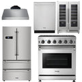 30 Gas Range, Range Hood, Refrigerator, Dishwasher, Wine Cooler E49288
