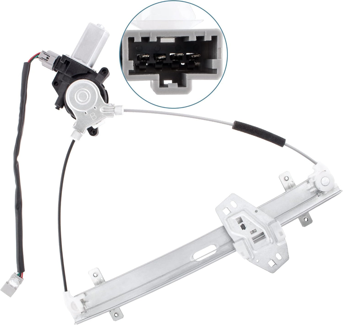 Front Left Driver Side Power Window Regulator with Motor for 2001-2005 Honda Civic 2 Door Coupe, Pack of 2 I881830