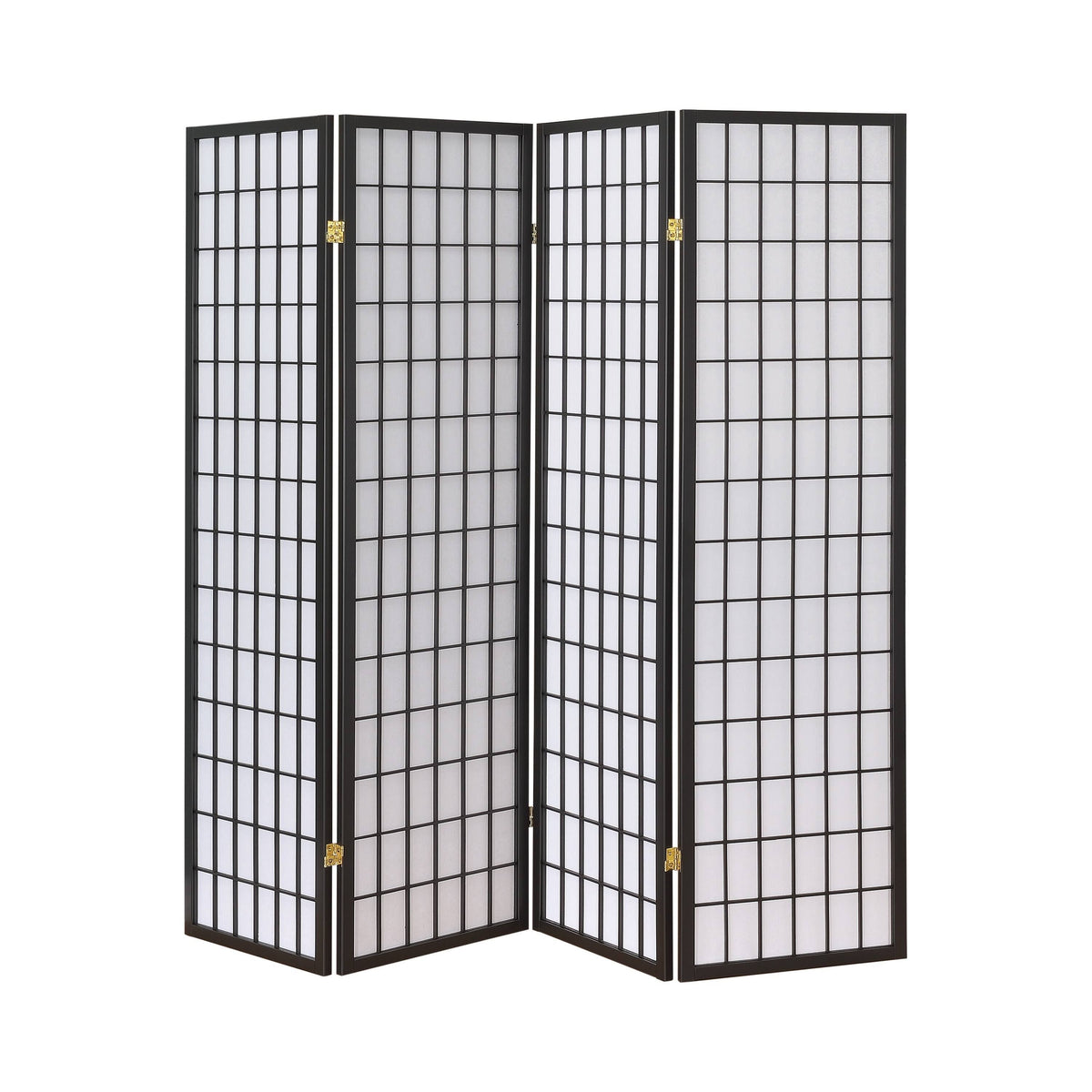 Antique White Four Panel Folding Screen C40064