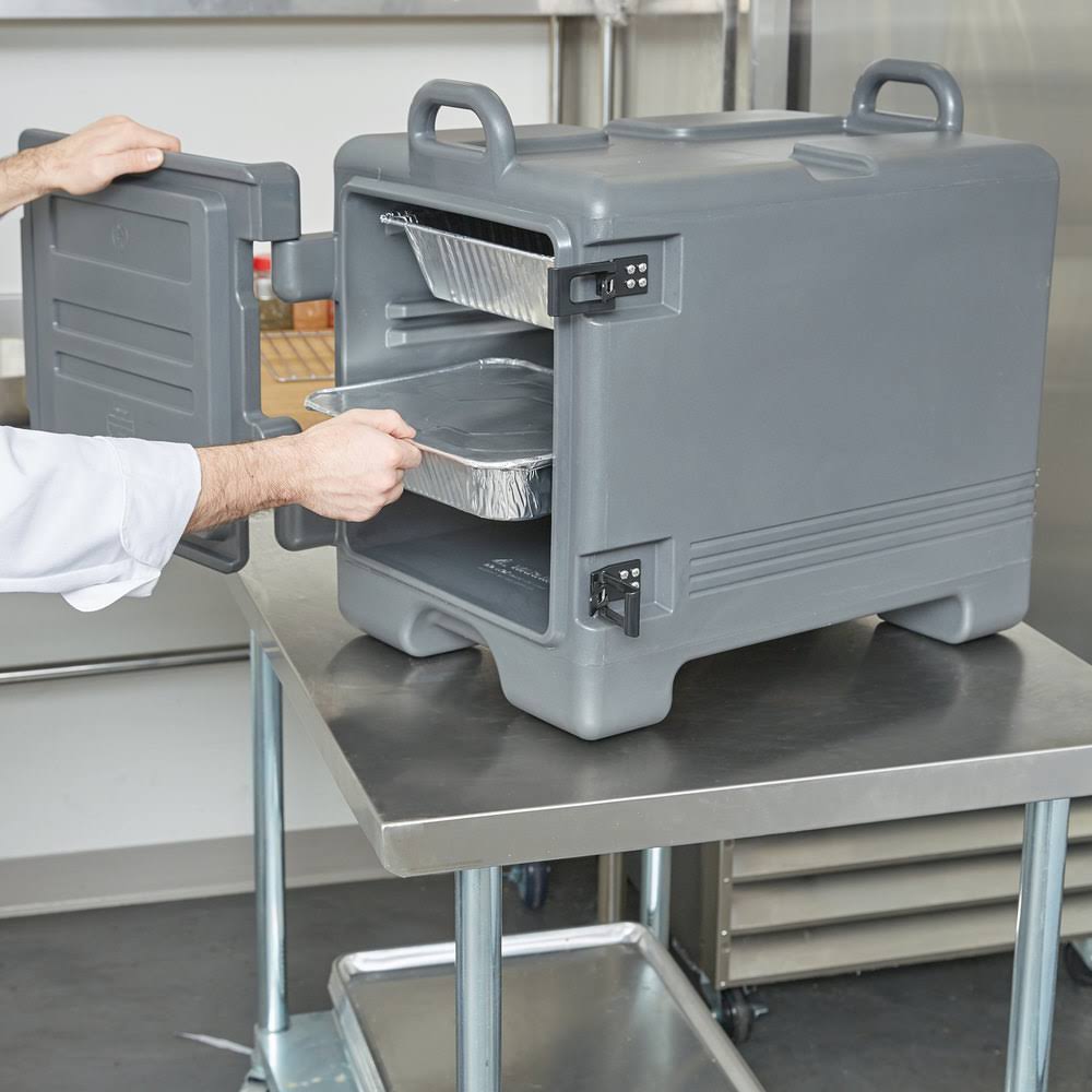 Charcoal Gray Front Loading Insulated Food Pan Carrier G2265