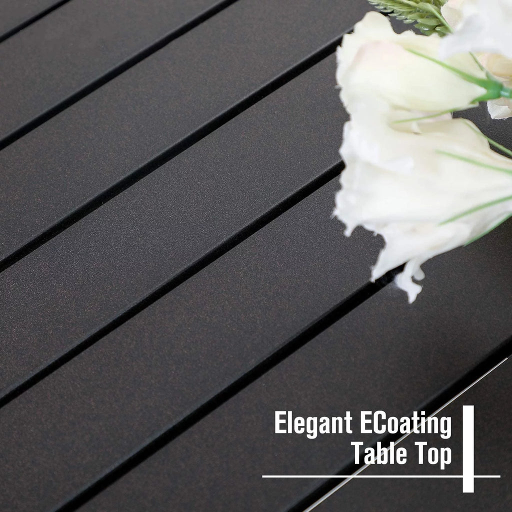 Outdoor Square Dining Table with Steel Frame F35050