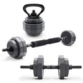 66 lb Adjustable Dumbbell, Barbell & Kettlebell Weight Set C375195