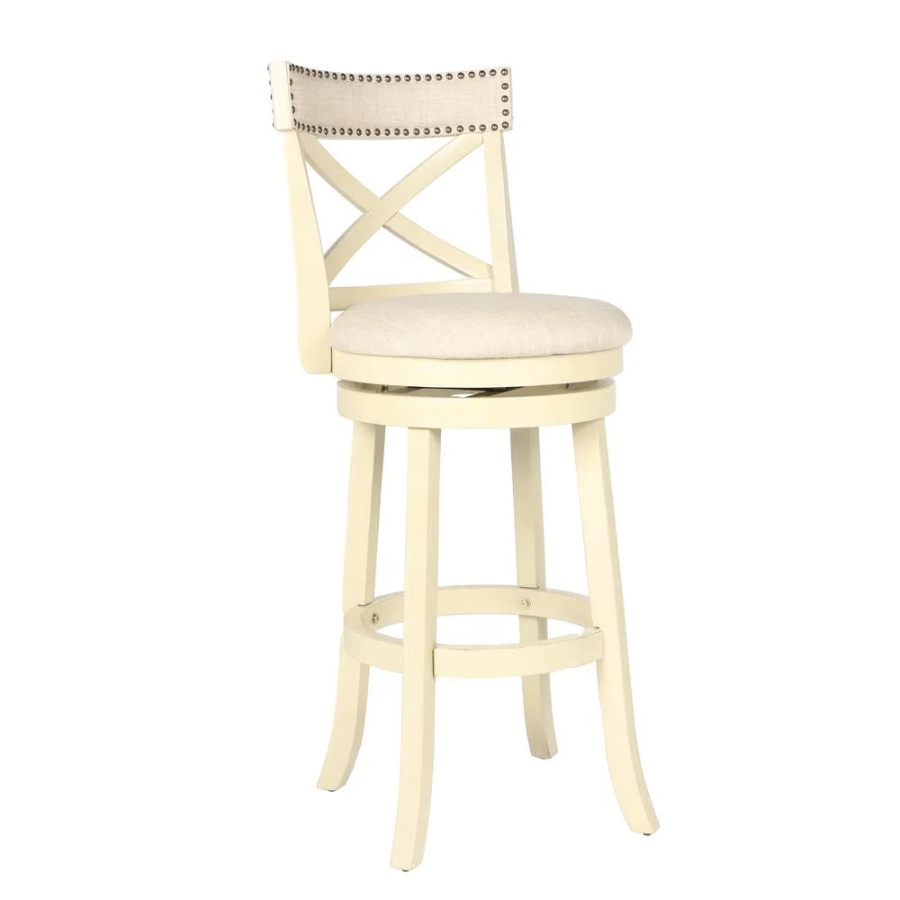 29" Wood Bar Stool with Fabric Seat O5829