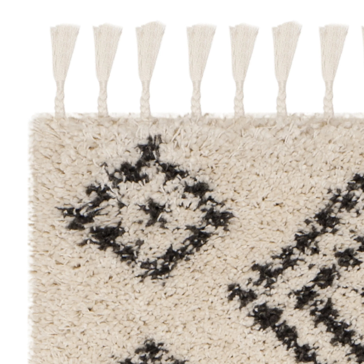 Geometric Moroccan Shag Runner Rug D651336