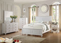 White 4 Piece Queen Size Bedroom Set Nightstand Dresser And Mirror Plywood V66781