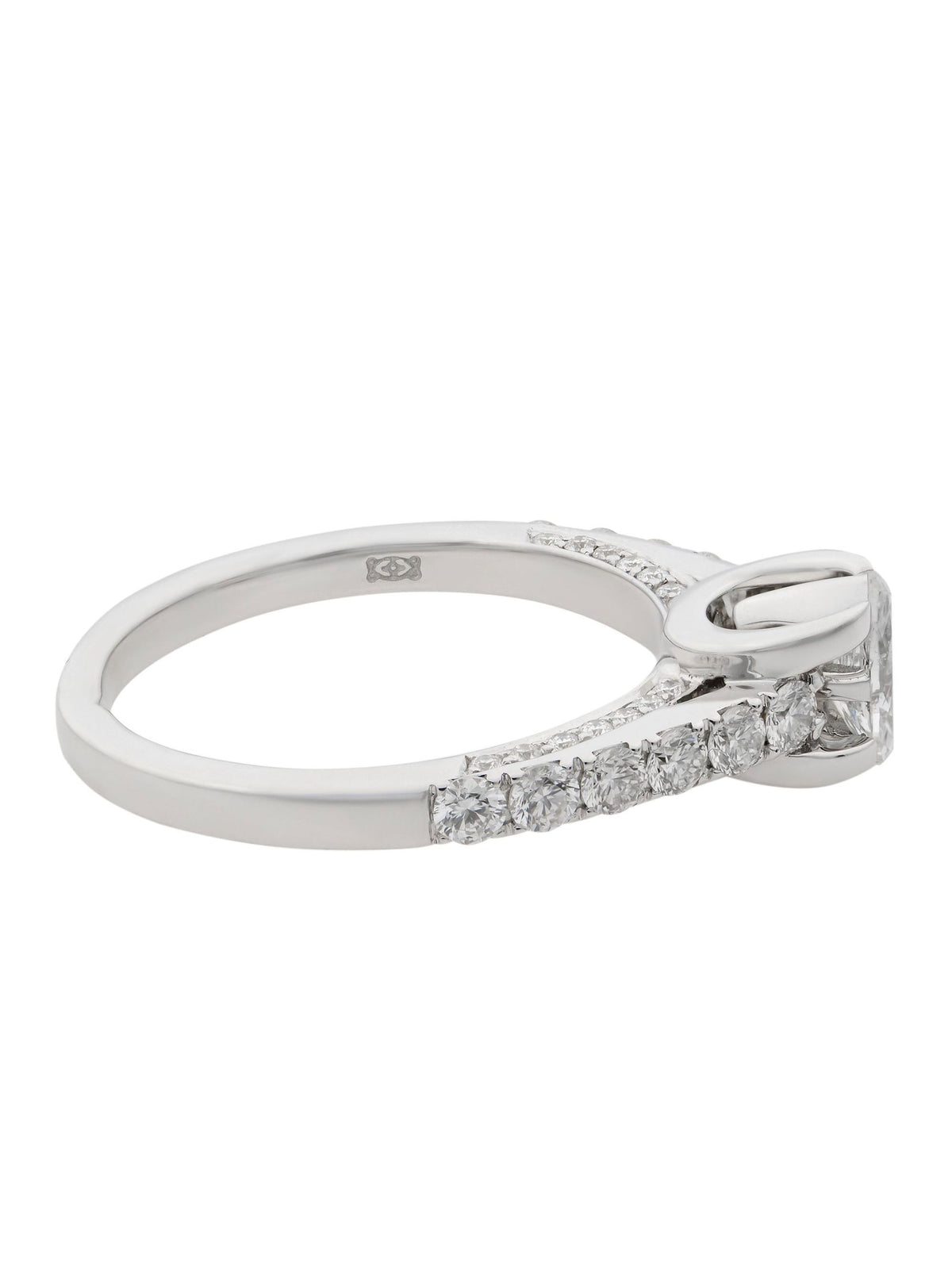 14K White Gold Diamond Accented Engagement Ring J71959