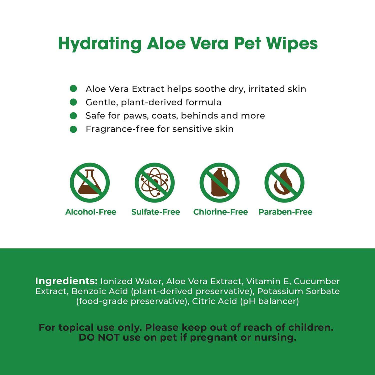 Pet Grooming Wipes for Dogs & Cats, 400 Pack P6547