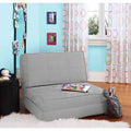 Silver Polyester Convertible Chair B293