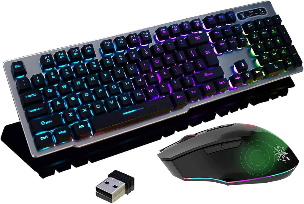 Wireless 2.4G Rechargeable Mechanical Feel Backlit Gaming Keyboard Mouse Set N937