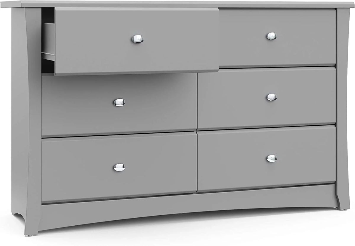 White 6 Drawer Double Dresser F482