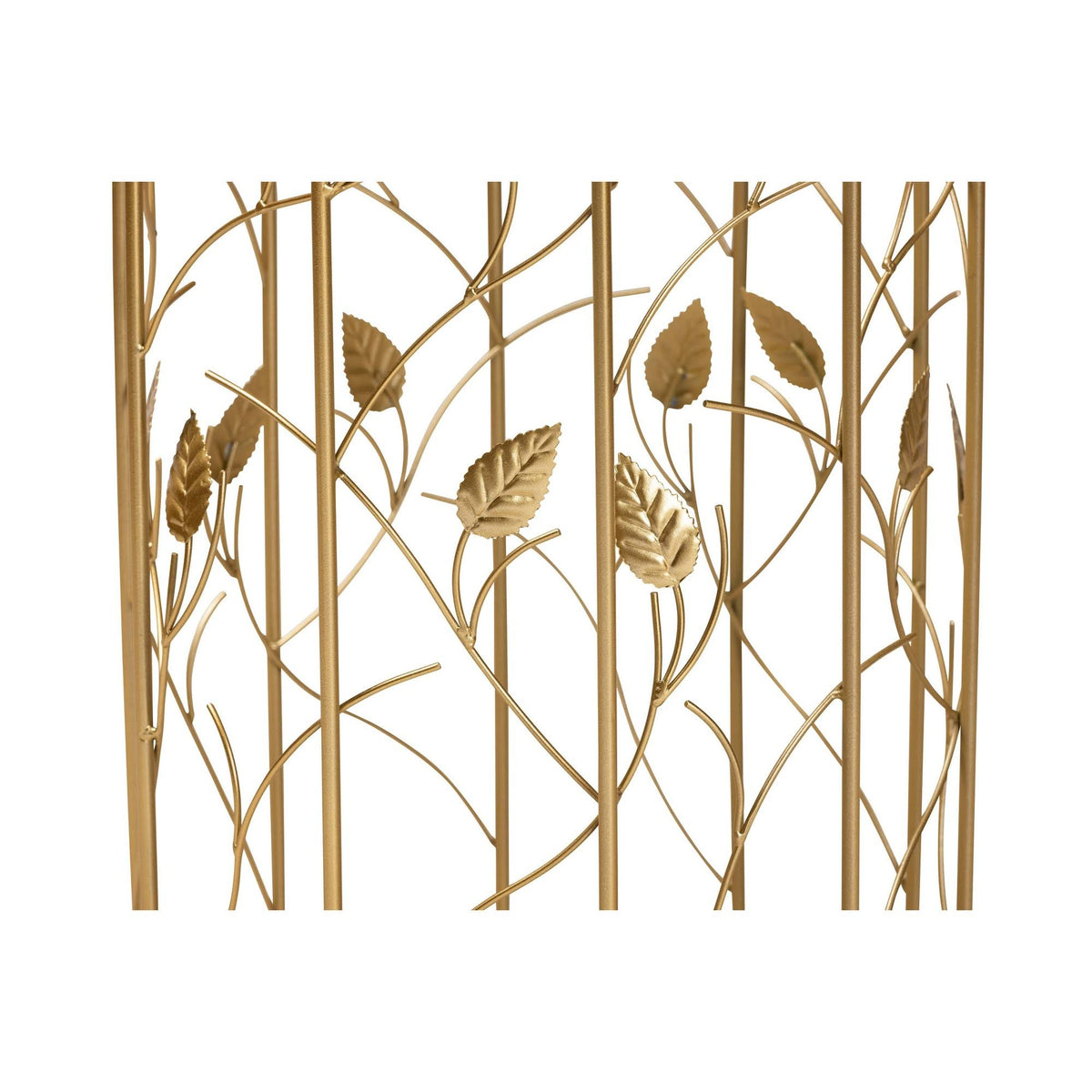Gold Metal and Glass Leaf Accent End Table O47268