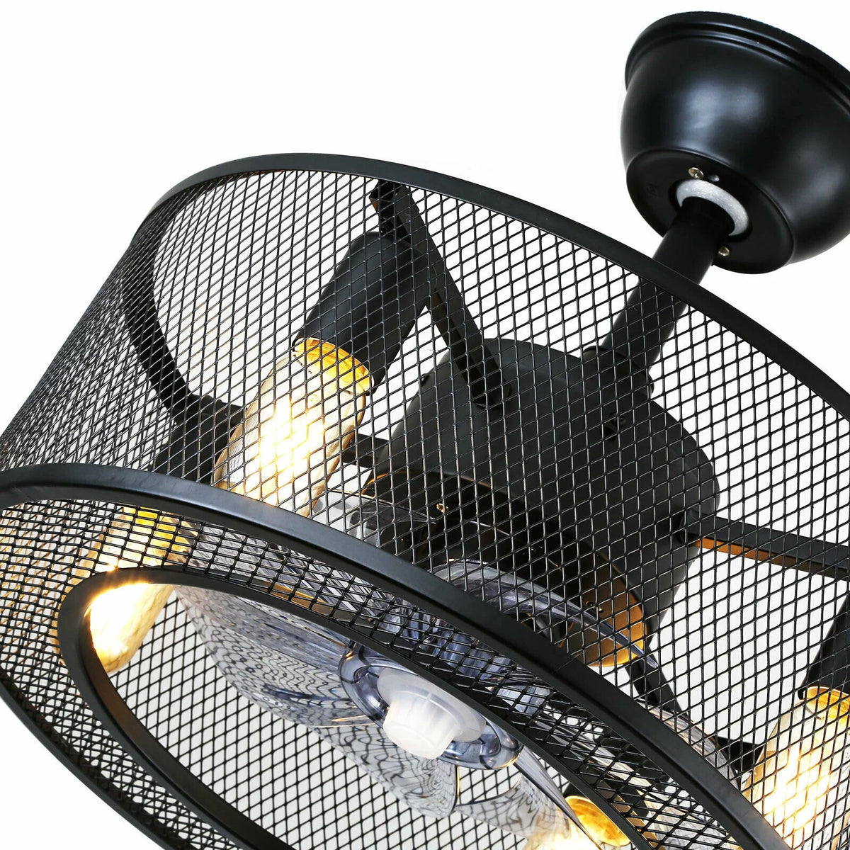 Caged Ceiling Fan Light with Remote R253895