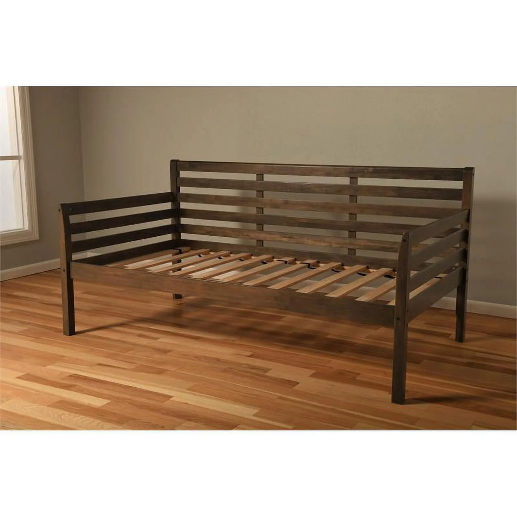 Twin Solid Wood Daybed in Rustic Walnut Z8489