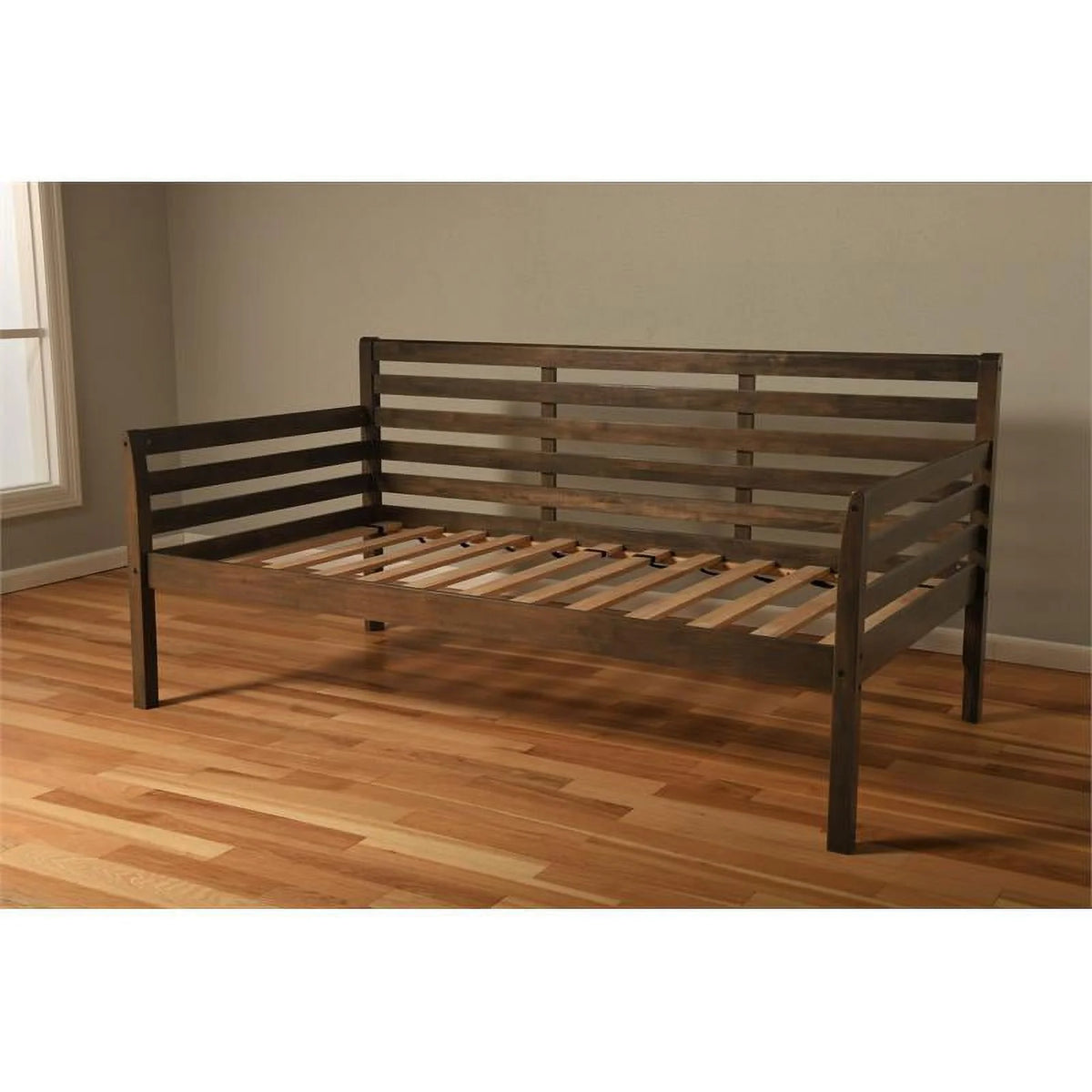 Twin Solid Wood Daybed in Rustic Walnut Z8489