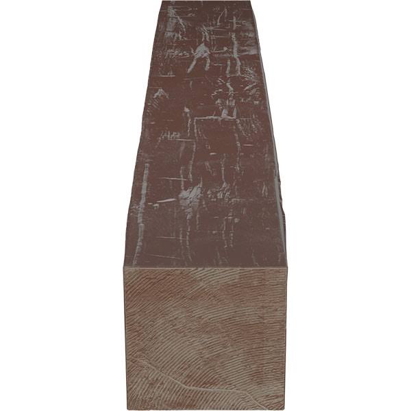 Aged Pecan Hand Hewn Faux Wood Fireplace Mantel I210695