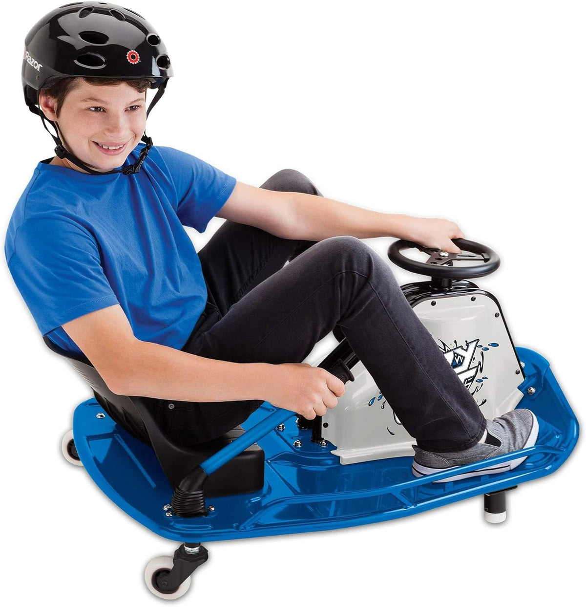 Blue Motorized Drifting Cart with Drift Bar J22937