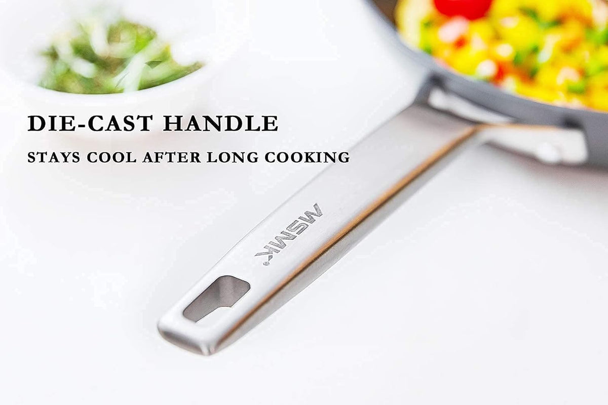 10-inch Nonstick Stainless-steel Frying Pan with Lid A876993