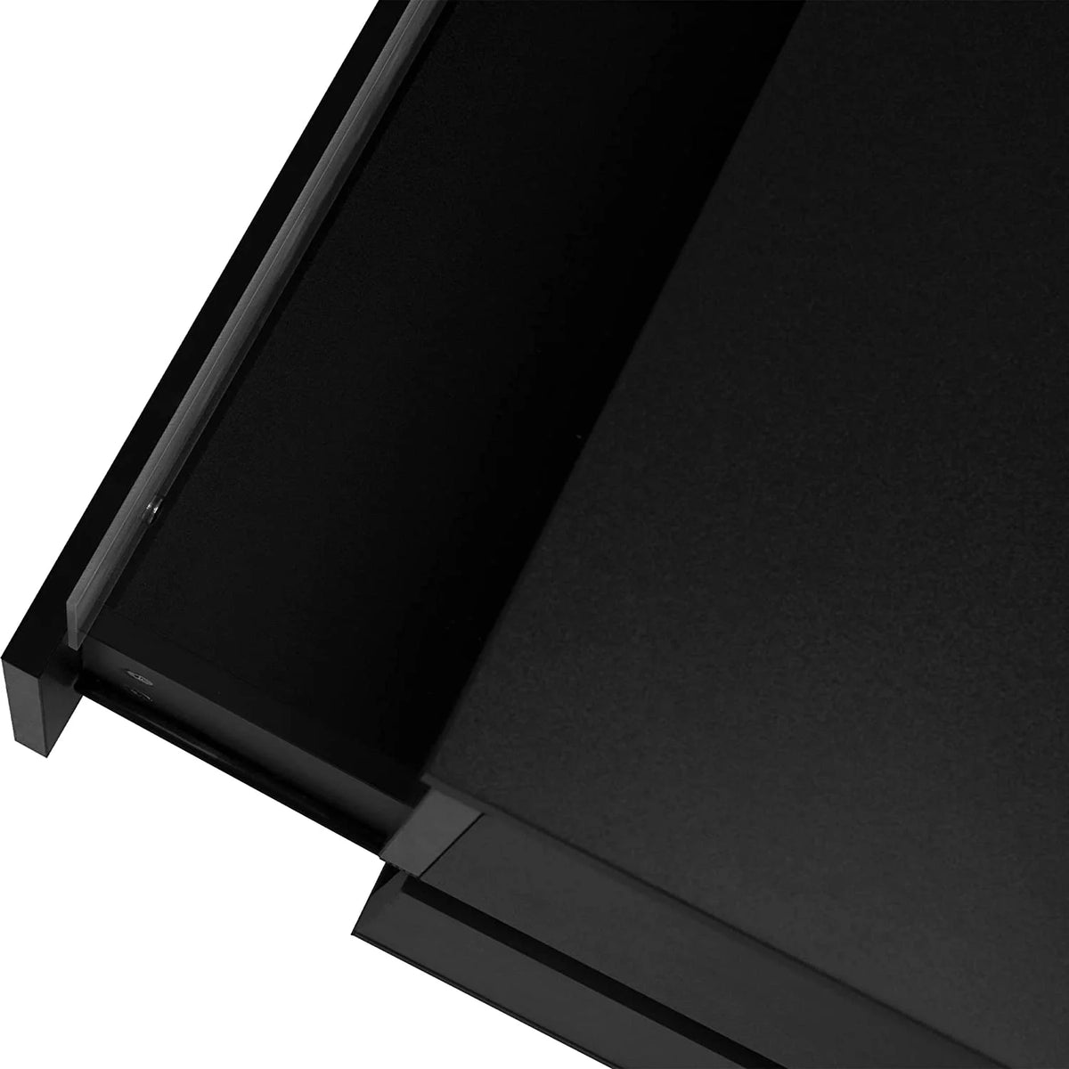 Black LED Nightstand Set of 2 with 2 Storage Drawers L1425