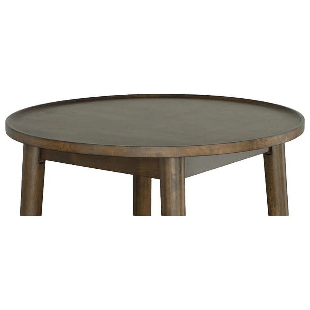 Wood Round Bar/Pub Table in Walnut Brown P19039