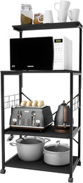 4 Tier Kitchen Baker's Rack Utility Storage Shelf with Wheels G4856