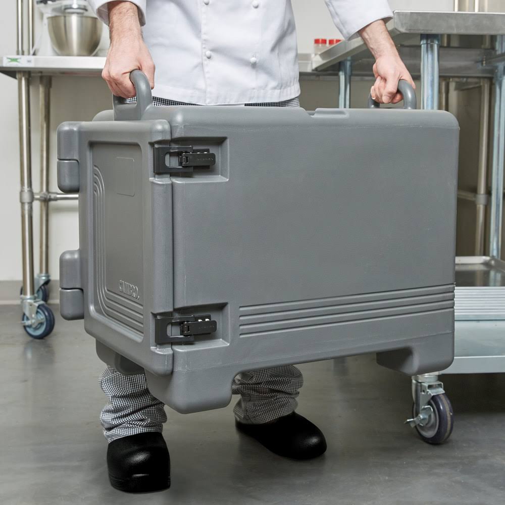 Charcoal Gray Front Loading Insulated Food Pan Carrier G2265