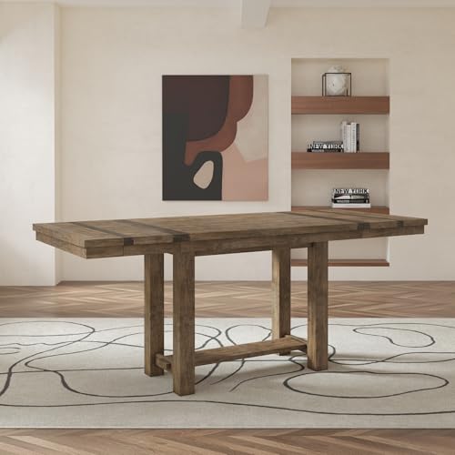 White Dining Extension Table with Trestle Base F70533