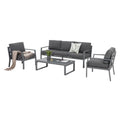 4 Piece Metal Patio Furniture Set with Cushions S2908