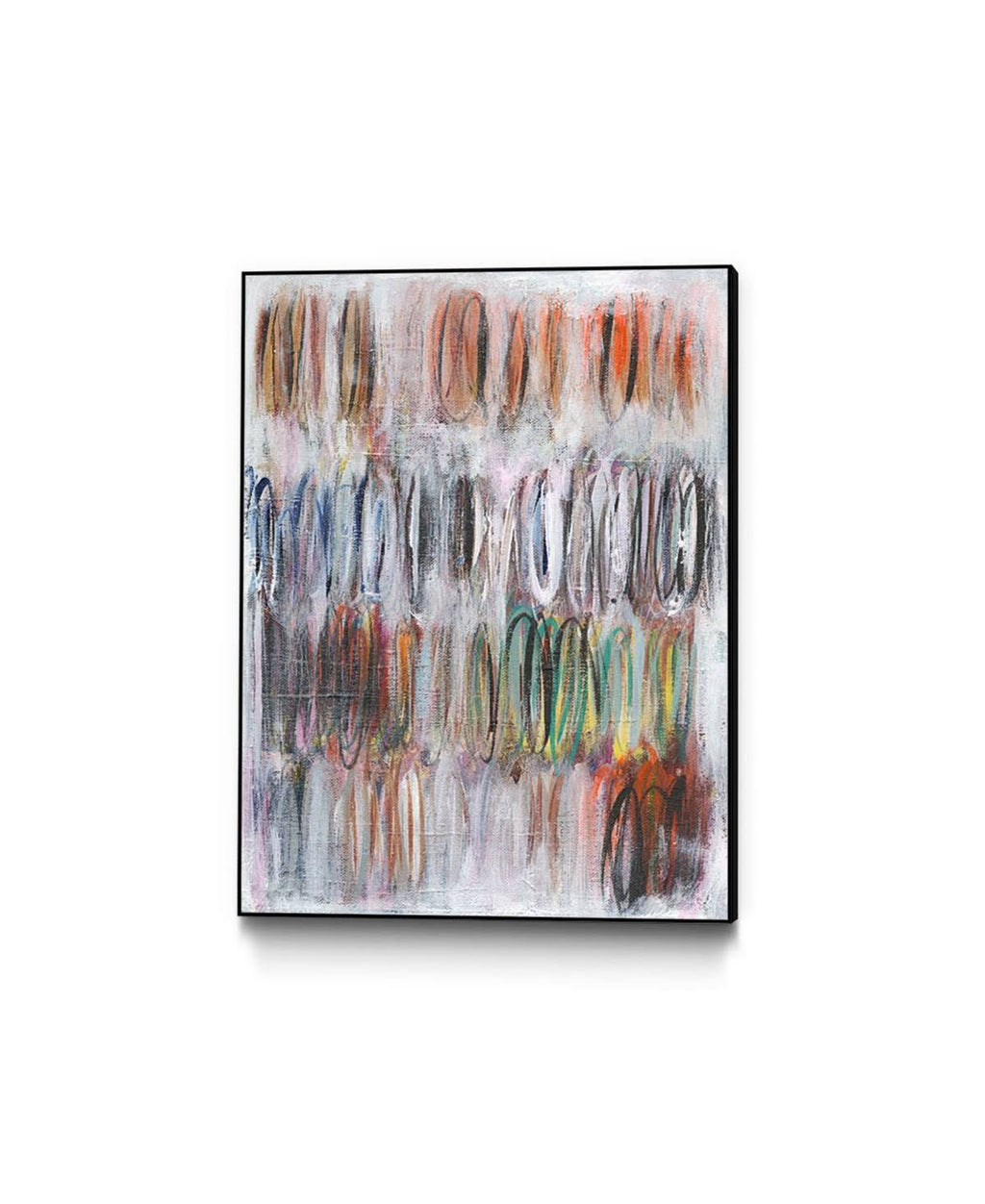 Tan Framed Canvas Art Block L177088