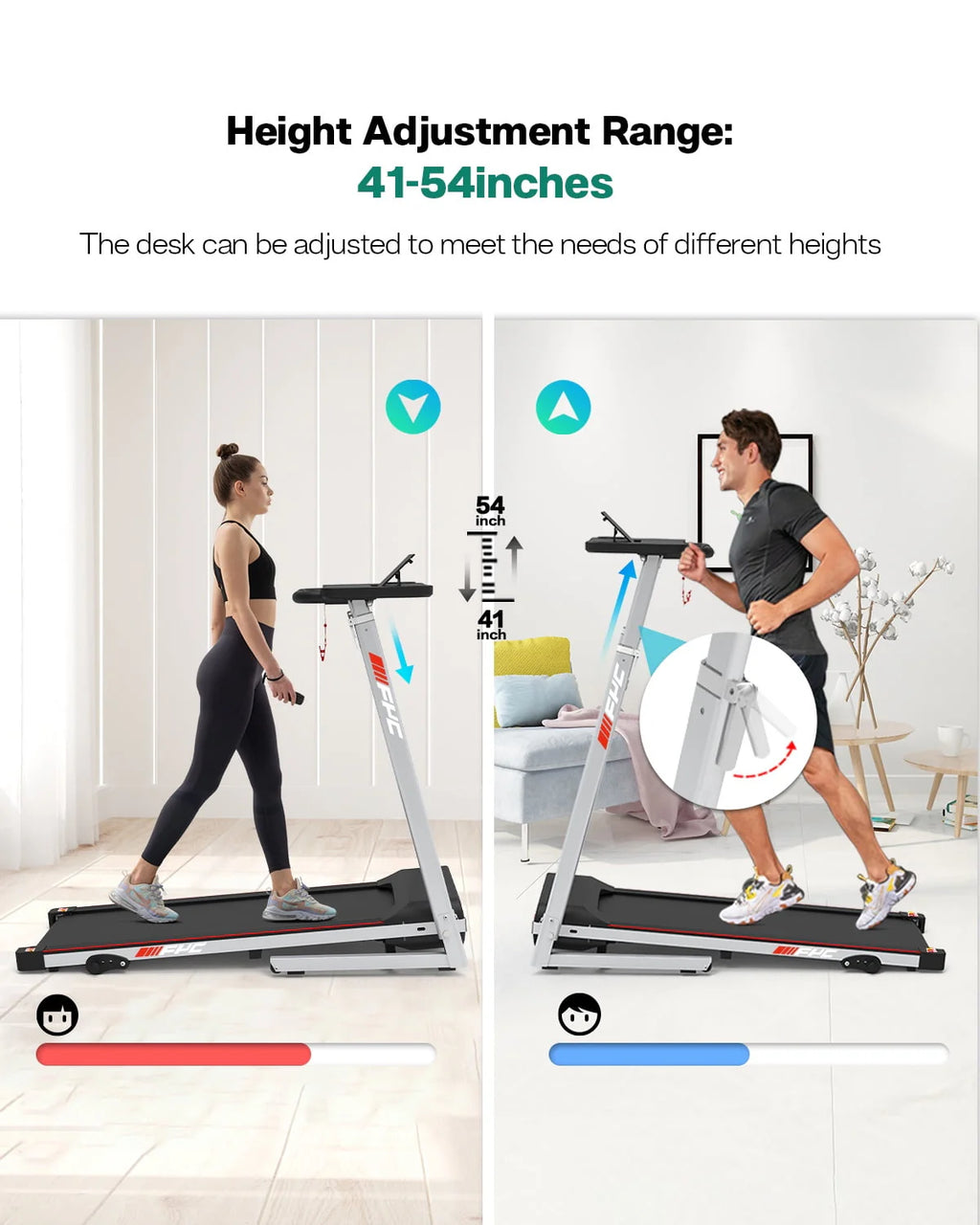 Folding Treadmill with Desk Electric Treadmill I33886