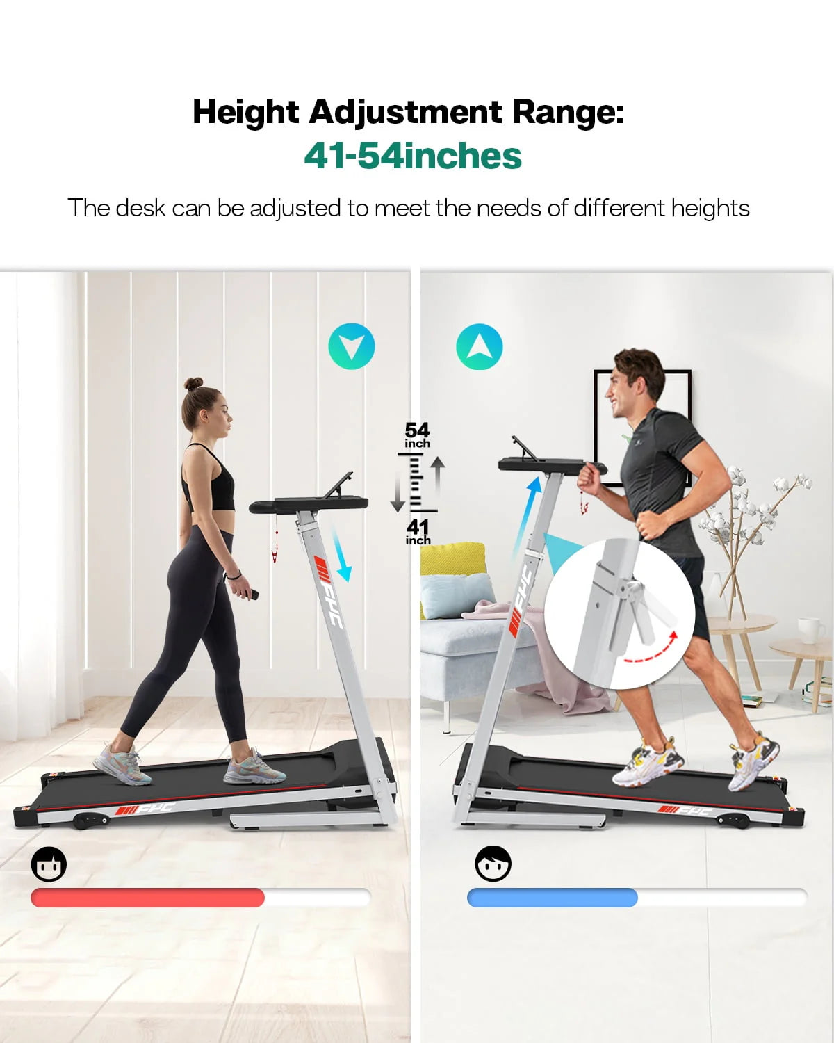 Folding Treadmill with Desk Electric Treadmill I33886