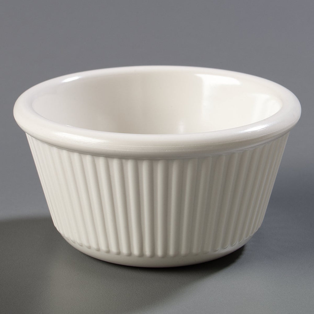Melamine Fluted Ramekin Set, 4 oz Capacity, Bone (Case of 12) X634