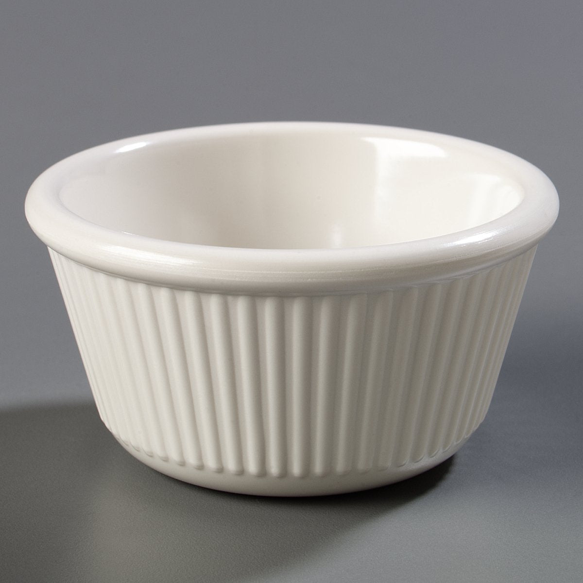 Melamine Fluted Ramekin Set, 4 oz Capacity, Bone (Case of 12) X634