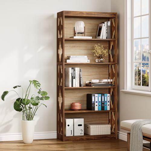69.9" 5-Tier Vintage Bookshelf A296