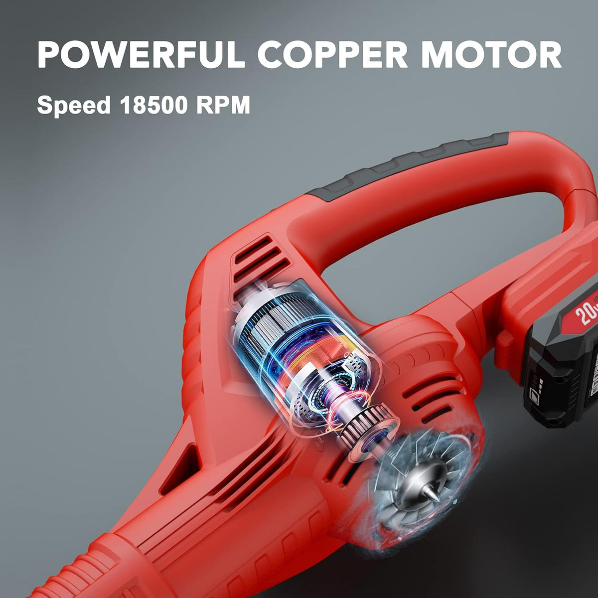 20V Cordless Leaf Blower with 2.0Ah Battery and Fast Charger U55837