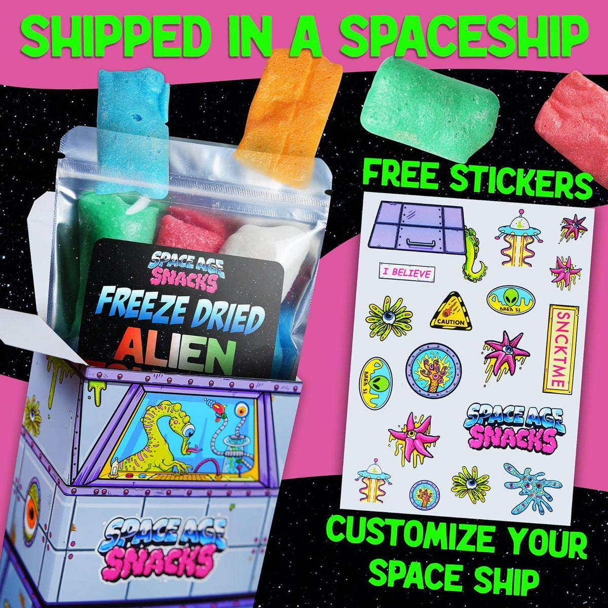 Freeze Dried Candy Variety Pack with 4 Kinds R93704