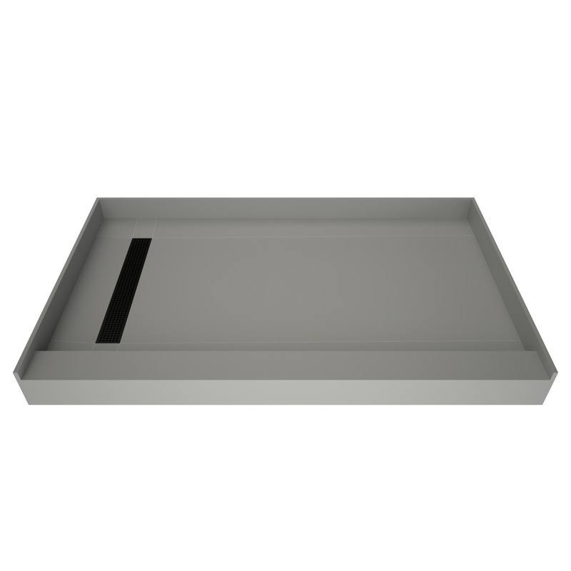 Rectangular Shower Base with Left Drain Grey W45635