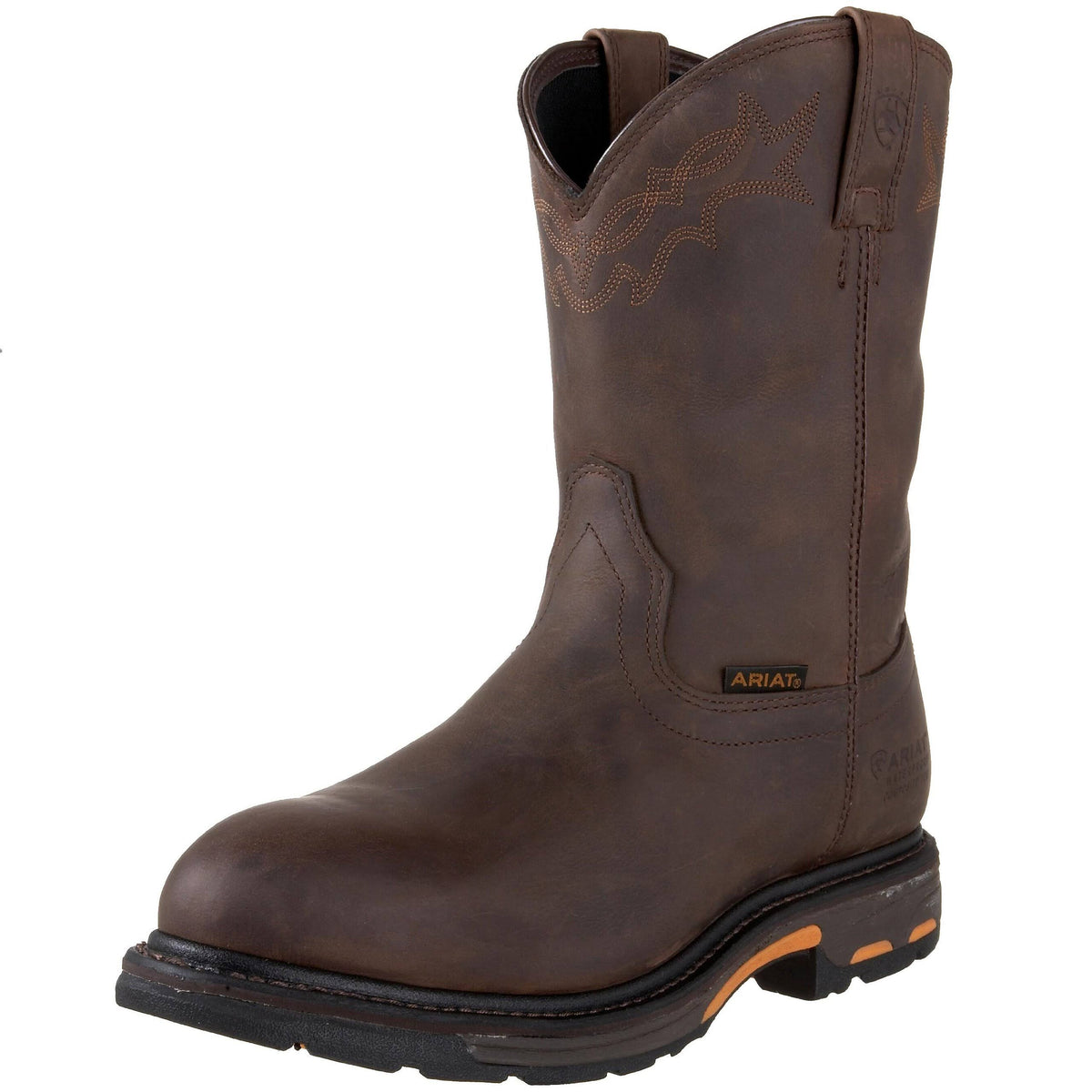 Brown Pull-On Work Boots Z901022